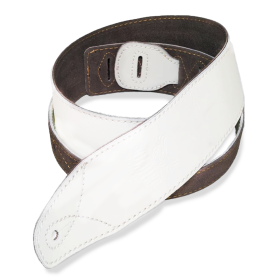 SANGLE CUIR LISSE MOTIF SURPIQURE - BLANC - GL01503 - SOLDIER®
