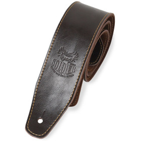 SANGLE CUIR LISSE - CHOCOLAT - GL01402 - SOLDIER®