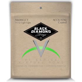 CORDES - ACOUSTIC PHOSPHORE BRONZE 92/8 - VCI COATED - LIGHT LIGHT 11/52 - N600LLCT - BLACK DIAMOND®