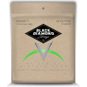 CORDES - ACOUSTIC PHOSPHORE BRONZE 92/8 - VCI COATED - MEDIUM 13/56 - N600MCT - BLACK DIAMOND®