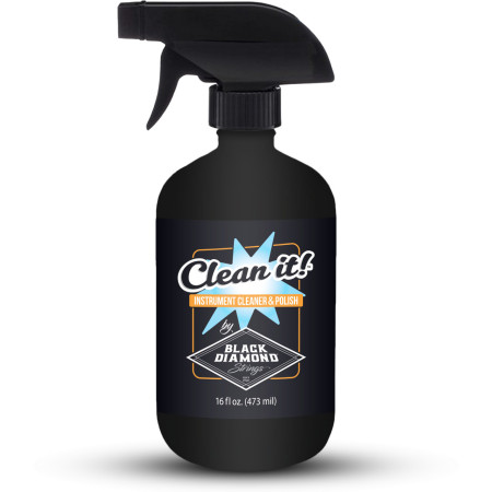 NETTOYANT CORDES & INSTRUMENTS - CLEAN IT ! - GRANDE BOUTEILLE 473ML - NP16OZ - BLACK DIAMOND®