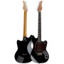 GUITARE ELECTRIQUE NOUVELLE GÉNÉRATION AVEC MULTI-EFFETS DSP INTÉGRÉS - E1000 - PEARL BLACK - FLAMMA®