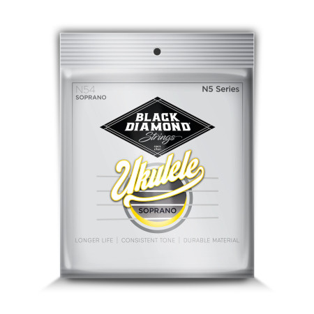 CORDES - UKULÉLÉ ARGENTÉ - SOPRANO 24/28 - N54 - BLACK DIAMOND®