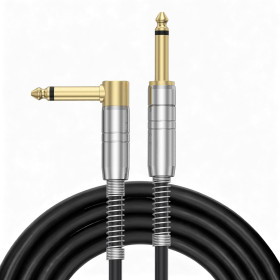 CABLE JACK 6.35 D/C - 3M - PVC BLACK - GROCABLE011 - GROOVIT®