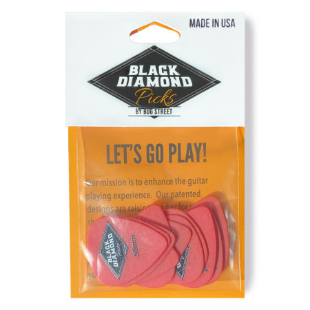 PACK DE 12 MÉDIATORS SOFT TOUCH - DELRIN - 0.50MM - BLACK DIAMOND®