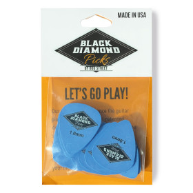 PACK DE 12 MÉDIATORS SOFT TOUCH - DELRIN - 1.00MM - BLACK DIAMOND®
