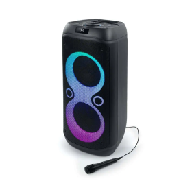 ENCEINTE PORTABLE PARTY BOX 600W USB / AUX / BLUETOOTH 5.0 + MICROPHONE INCLUS + LUMIERE D'AMBIANCE - MUSE