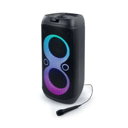 ENCEINTE PORTABLE PARTY BOX 600W USB / AUX / BLUETOOTH 5.0 + MICROPHONE INCLUS + LUMIERE D'AMBIANCE - MUSE