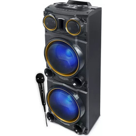 ENCEINTE SONO PARTY BOX 800W - BLUETOOTH - USB - RCA - 2 AUX - RADIO FM - LUMIERES RVB - MICROPHONE INCLUS - MUSE