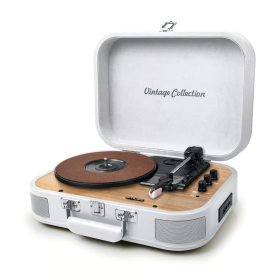 TOURNE-DISQUES VINYLES + FONCTION STEREO BLUETOOTH 2 x 5W BLANC - MUSE