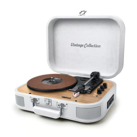 TOURNE-DISQUES VINYLES + FONCTION STEREO BLUETOOTH 2 x 5W BLANC - MUSE
