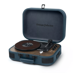 TOURNE-DISQUES VINYLES + FONCTION STEREO BLUETOOTH 2 x 5W BLEU - MUSE