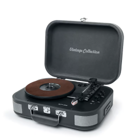 TOURNE-DISQUES VINYLES + FONCTION STEREO BLUETOOTH 2 x 5W GRIS - MUSE