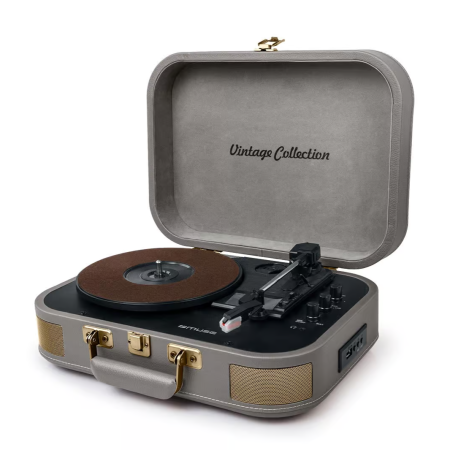 TOURNE-DISQUES VINYLES + FONCTION STEREO BLUETOOTH 2 x 5W GRIS SIDERAL- MUSE