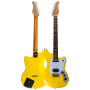GUITARE ELECTRIQUE NOUVELLE GÉNÉRATION AVEC MULTI-EFFETS DSP INTÉGRÉS - E1000 - CYBER YELLOW - FLAMMA®