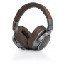 CASQUE AUDIO BLUETOOTH PREMIUM ASPECT CUIR MARRON + MAINS LIBRES - MUSE
