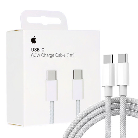 CABLE CHARGE RAPIDE ET SYNCHRO USB-C VERS USB-C 1M (60W) - TISSÉ - MW493ZM/A - ORIGINE APPLE