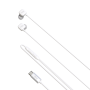 KIT PIETON ECOUTEURS INTRA-AURICULAIRE TYPE-C + TELECOMMANDE + MICRO BLANC - JAYM®