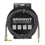 CABLE JACK 6.35 D/C - 6M - NYLON TRESSÉ GRIS - GROCABLE016 - GROOVIT®