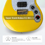 GUITARE ELECTRIQUE NOUVELLE GÉNÉRATION AVEC MULTI-EFFETS DSP INTÉGRÉS - E1000 - CYBER YELLOW - FLAMMA®