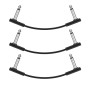 PACK 3 CABLES PATCH PLAT 6.35 - C/C - 10CM - PVC - GROOVIT®