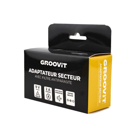 ALIMENTATION 9V 2A AVEC FILTRE ANTI-PARASITE - GROPWS002 - GROOVIT®