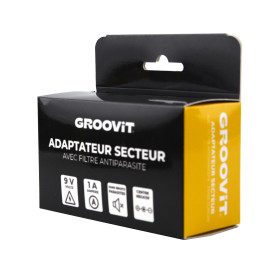 ALIMENTATION 9V 1A AVEC FILTRE ANTI-PARASITE - GROPWS001 - GROOVIT®