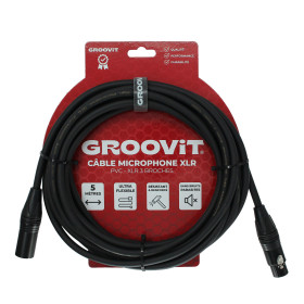 CABLE XLR - 5M - PVC - D7MM - M/F - GROOVIT®