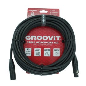 CABLE XLR - 10M - PVC - D7MM - M/F - GROOVIT®