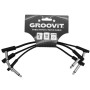 PACK 3 CABLES PATCH PLATS 6.35 - C/C - 15CM - PVC - GROPATCH005 - GROOVIT®
