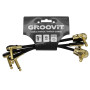 PACK 3 CABLES PATCH RONDS 6.35 - C/C - JACK GOLD - 15CM - PVC - GROOVIT®