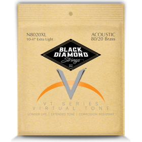 CORDES - ACOUSTIC NATURAL BRASS 80/20 - M 10/47 - N8020XL - BLACK DIAMOND®