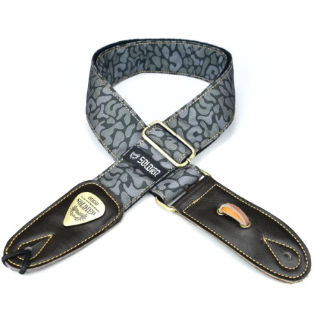 SANGLE TOILE LUXE STYLE CAMOUFLAGE - MOTIF GRIS - 1306A03 - SOLDIER®**