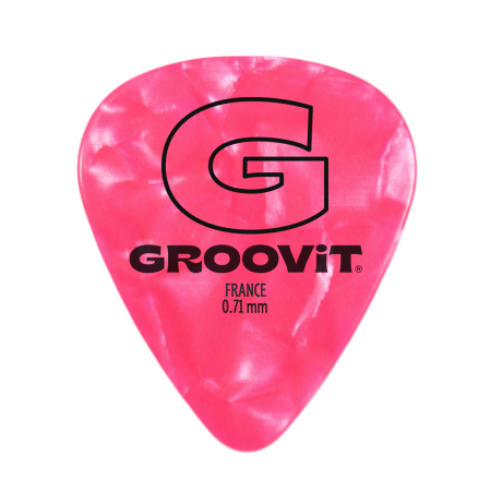 BULK DE 100 MÉDIATORS CELLULOÏDS - 0.71MM - GROOVIT®