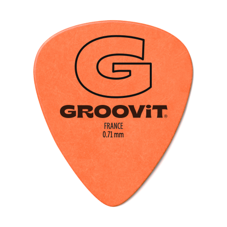 BULK DE 100 MÉDIATORS DELRIN SOFT TOUCH 0.71MM - GROOVIT® - H4 MUSIC