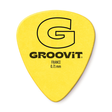 BULK DE 100 MÉDIATORS DELRIN SOFT TOUCH 0.71MM - GROOVIT® - H4 MUSIC