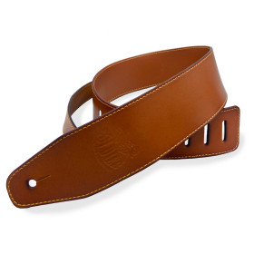 SANGLE CUIR DOUBLE FACE LISSE - BRUN CARRAMEL - GL014NB - SOLDIER® - H4 MUSIC**