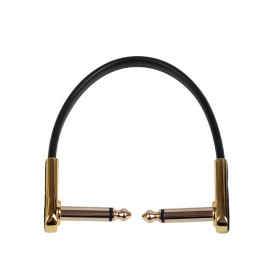 CABLE PATCH PLAT 6.35 - C/C - 20CM - PVC - JACK GOLD - GROCABLE0002 - GROOVIT® - H4 MUSIC**