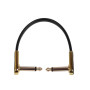 CABLE PATCH PLAT 6.35 - C/C - 20CM - PVC - JACK GOLD - GROCABLE0002 - GROOVIT® - H4 MUSIC**