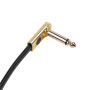 CABLE PATCH PLAT 6.35 - C/C - 20CM - PVC - JACK GOLD - GROCABLE0002 - GROOVIT® - H4 MUSIC**