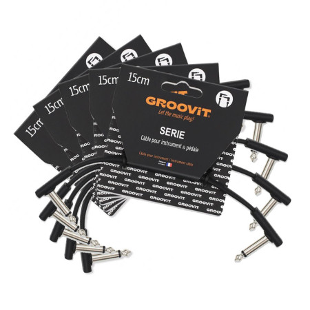 CABLES PATCH PLATS 6.35 - C/C - 15CM - PVC - GROCABLE0006 - GROOVIT®**