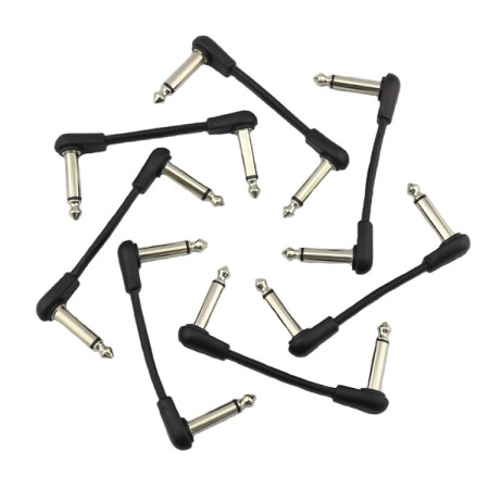 CABLE PATCH PLAT 6.35 - C/C - 10CM - GOUTTE - PVC - GROOVIT® - H4 MUSIC**