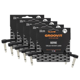 CABLE PATCH PLAT 6.35 - C/C - 10CM - PANCAKE - PVC - GROOVIT® - H4 MUSIC**