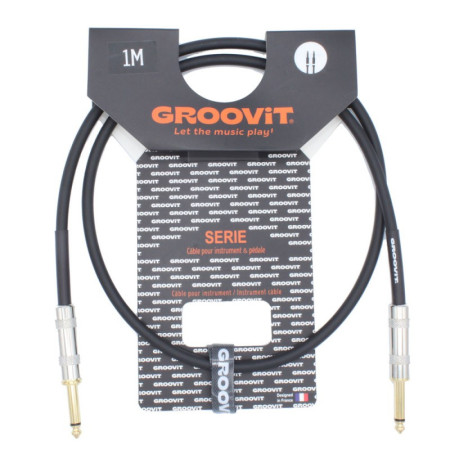 CABLE JACK 6.35 D/D - 1.0M - PVC - GROCABLE0054 - GROOVIT® - H4 MUSIC**