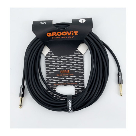 CABLE JACK 6.35 D/D - 10M - PVC - GROCABLE0022 - GROOVIT® - H4 MUSIC**
