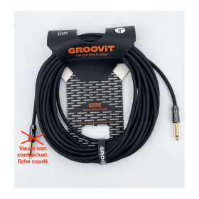 CABLE JACK 6.35 D/C - 10M - PVC - GROCABLE0019 - GROOVIT® - H4 MUSIC**