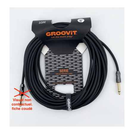 CABLE JACK 6.35 D/C - 10M - PVC - GROCABLE0019 - GROOVIT® - H4 MUSIC**