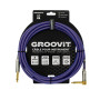 CABLE JACK 6.35 D/C - 3M - NYLON TRESSÉ VIOLET - GROCABLE024 - GROOVIT®
