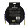 CABLE JACK 6.35 D/D - 6M - NYLON TRESSÉ VIOLET - GROCABLE025 - GROOVIT®