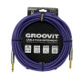 CABLE JACK 6.35 D/D - 6M - NYLON TRESSÉ VIOLET - GROCABLE025 - GROOVIT®